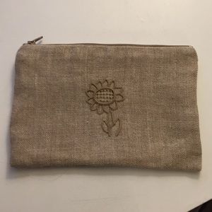 Linen cosmetic bag